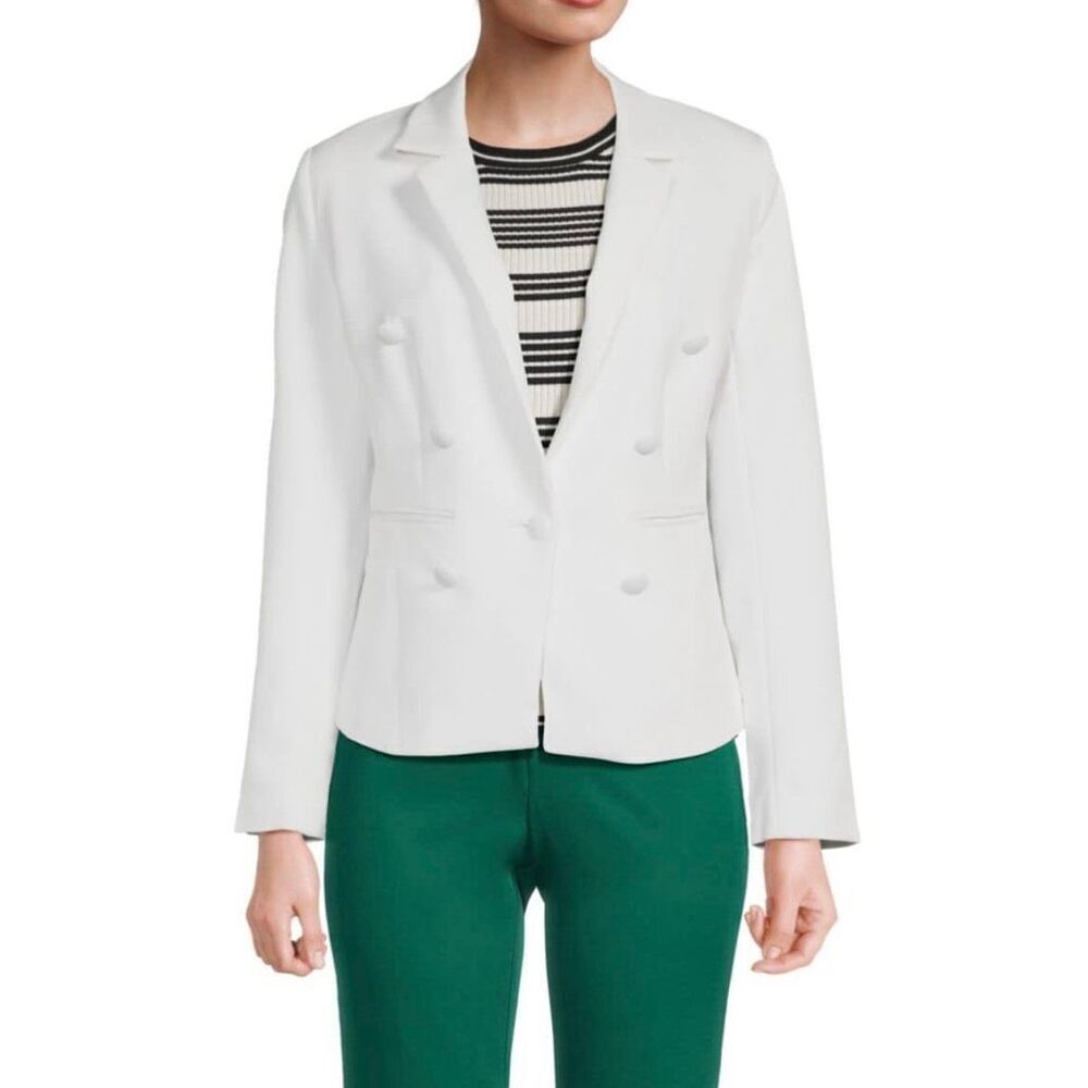 NWT Ecru double breasted blazer in white Size 10